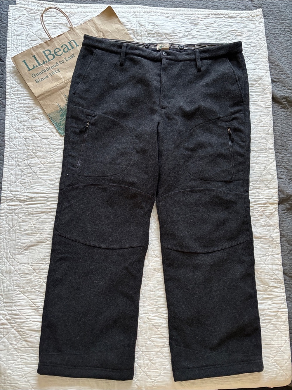 LL Bean Fleece Lined Wool Pants